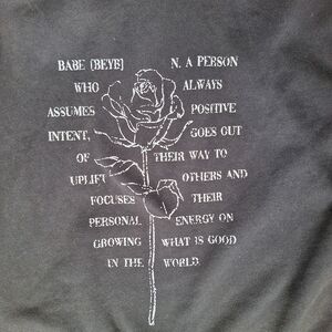 Babes Club Black Hoody Oversize Fit Size Small